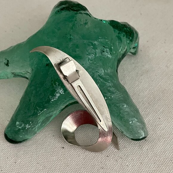 Hair Clip Silver Leaf - Picture 2 of 2